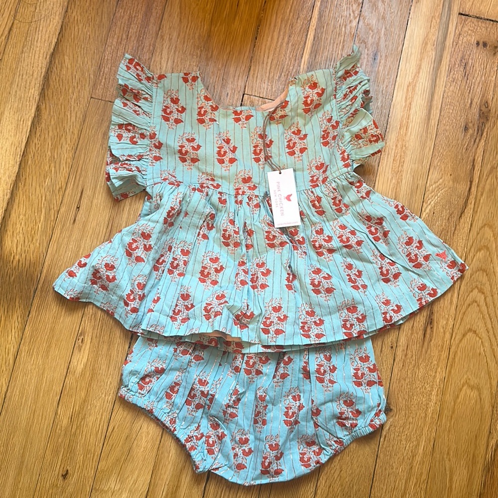 Pink Chicken Kit Dress 2 Piece Set